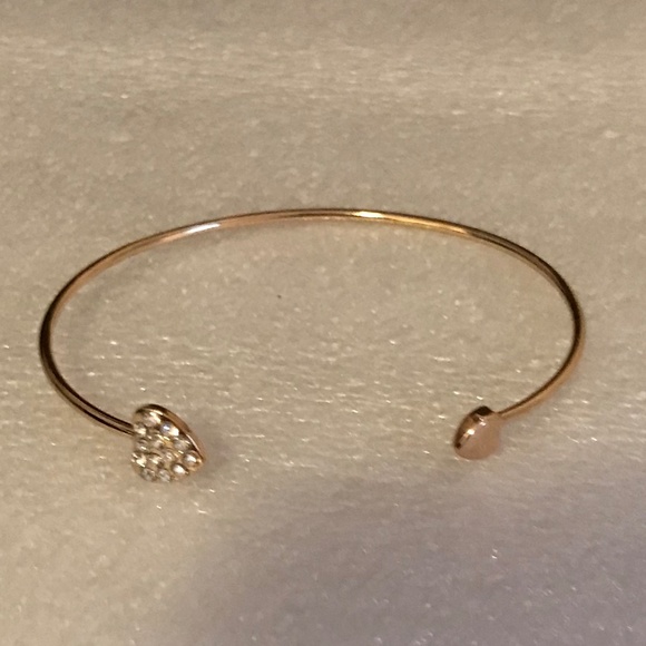 2 for $12 Adjustable Love Heart Silver and Gold-tone Bangle Bracelets - Picture 7 of 13